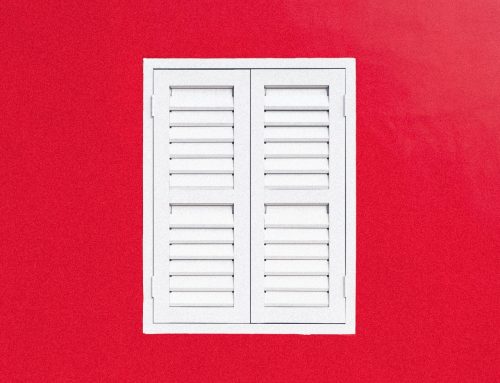 White Window on Red Wall